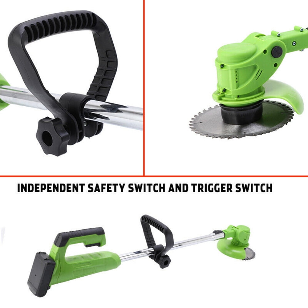 24V Grass Trimmer, Cordless String Trimmers, Lightweight Weed Wacker with Battery & Charger for Garden Park, Green