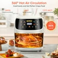 thumbnail image 7 of GPED Air Fryer, 7.5 QT 8-in-1 Oilless Air Fryer Oven with Visible Cooking Window, Nonstick and Dishwasher-Safe Basket, Customized Temp/Time, Including Air Fryer Paper Liners 50PCS, Ivory, 7 of 7