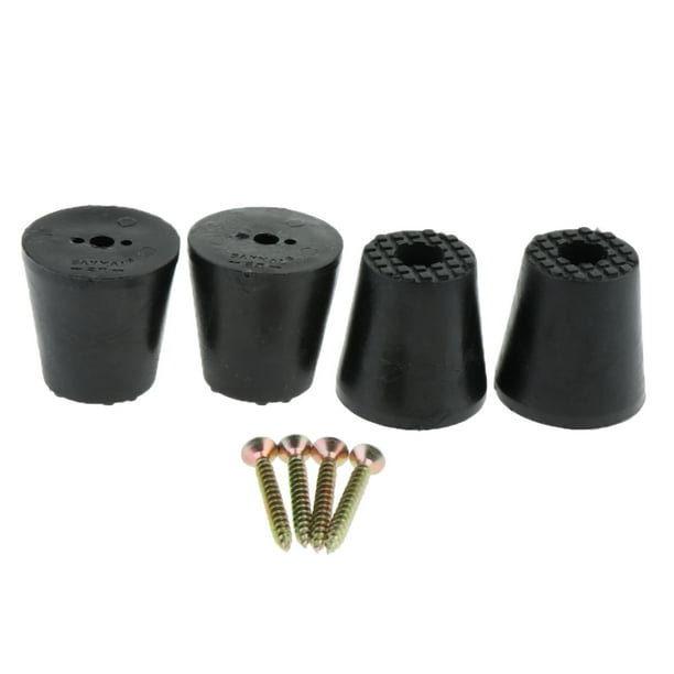 4 Unids Antideslizante Muebles Almohadils pequeña sa Parachoques De Goma Pies Cónicos Alrededor De Pierna Del pequeña sa Vertical Con Tornillos Yotijar Cojín antideslizante para pies de silla de mesa