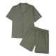 thumbnail image 2 of Pijamas casuales de manga corta para hombre, con cuello vuelto, para estar en casa, 2 of 8