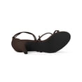 thumbnail image 3 of BLISSFUL STEP Women's Back to School Straps Kitten Heel Lace Up Sandals Coffee 7.5, 3 of 8