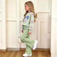 thumbnail image 7 of Iyufng Fall 2 Piece Sets for Girls, Bow Decor Top with Slightly Flared Pant Set, Girls Printed Tracksuits, Ages 5–15 Multiple Colors, 7 of 7