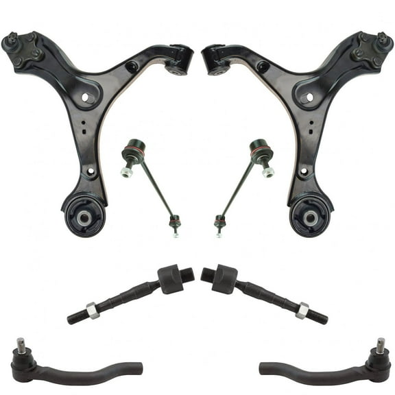 TRQ 8pc Suspension Kit Lower Control Arms w/ Ball Joints Sway Bar Links Tie Rods PSA64995 Fits select: 2013-2015 HONDA CIVIC