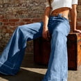 thumbnail image 2 of Juslio Womens Denim Straight Jeans High Waist Pocket Casual Orange Jeans, 2 of 9