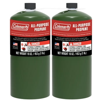 Coleman All-Purpose Propane  Cylinder, 16 ounce, 2-Pack