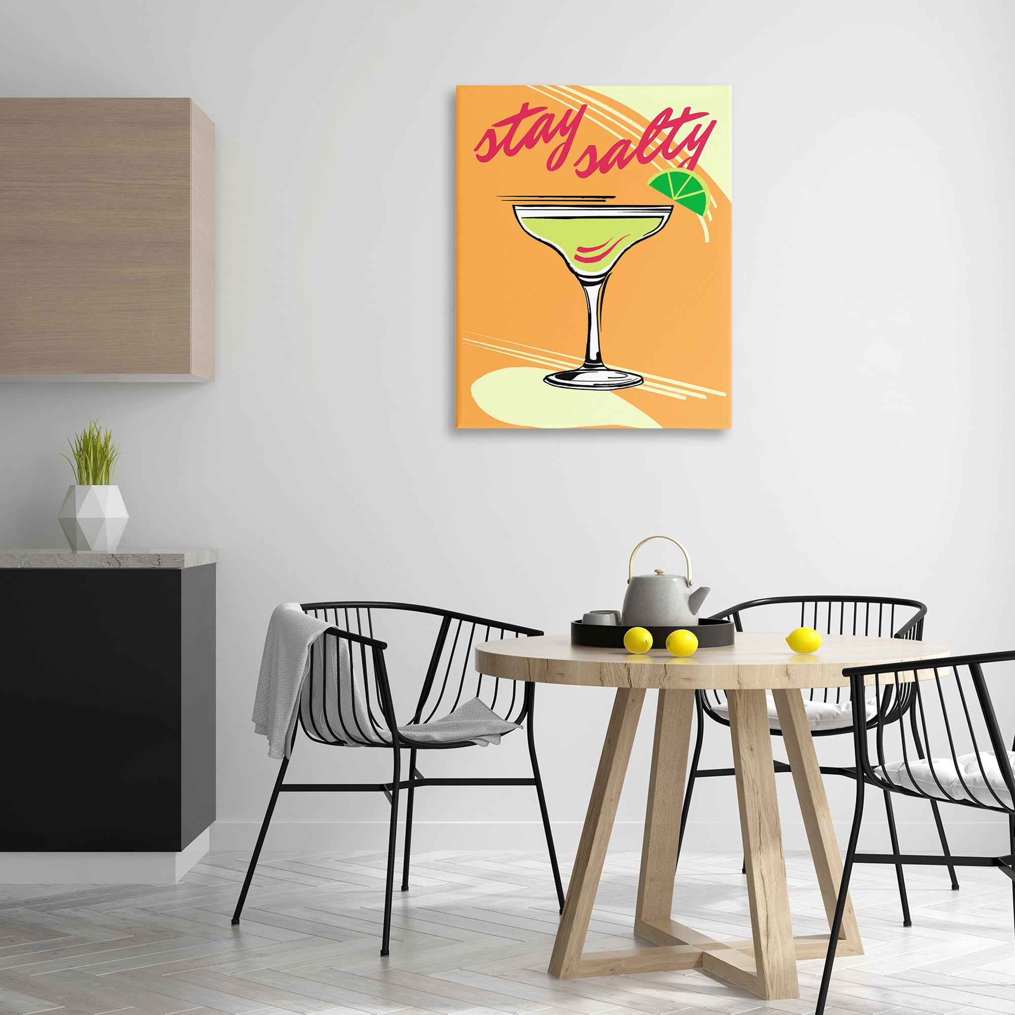 Stupell Industries Stay Salty Margarita Food & Beverage Painting Wrapped Canvas Art Print Wall Art, 30 x 40