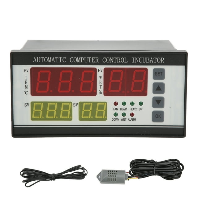Termostato de temperatura para incubadora de huevos con sensor, termostato controlador de incubadora de huevos controlador automático de incubadora de huevos termostato controlador de incubadora de huevos confiable y duradero Jadeshay A
