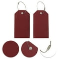 thumbnail image 3 of Unique Bargains 1 Pc Solid Color Irregular Luggage Tag for Travel Wine Red PU, 3 of 5