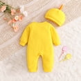 thumbnail image 5 of Unisex Toddler Animal Flannel Hooded Romper Jumpsuit, Fall Winter Warm Soft One-Piece Onesie, Machine Washable,9-12 Months, 5 of 6