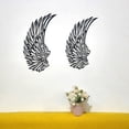 thumbnail image 3 of Inteprter Tapices de pared de metal, decoración muy realista de ala de ángel S para comedor, luces de pared con pilas Iluminación y accesorios negro (con luz) 35cm, 3 of 6