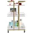thumbnail image 5 of Miumaeov 3 Tiers Cart on Wheels Metal Barber Rolling Cart Utility Storage Organizer Home, 5 of 9