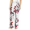 thumbnail image 3 of Uemuo Cherry Blossoms Pattern Women's Wide Leg Palazzo Lounge Pants with Pockets Light Weight Loose Comfy Casual Pajama Pants-XX-Large, 3 of 9