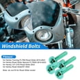 thumbnail image 2 of Tornillos para Parabrisas Unique Bargains para Harley Touring FLTRX Road Glide 2015-2023 4 Pcs Tornillos 4 Pcs Arandelas Aleación de Titanio Verde, 2 of 6