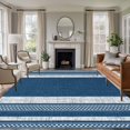 thumbnail image 2 of Vintage Demin Blue Striped Area Rug 5x7 Washable Rug Non Slip Farmhouse Modern Stripes Boho Large Area Rug Soft Stainresistant Indoor Floor Carpet for Living Room Bedroom Office Dining Room Nursery, 2 of 9