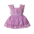 thumbnail image 2 of Paokuoon Baby Kids Girls Lace Dress Short Sleeve Tulle Princess Dresses Toddler Summer Ruffle Party Gowns Sundress for Girls 6M - 6T, 2 of 9