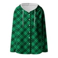 thumbnail image 5 of Wowcloth Woman's Casual Plaid Hooded Jacket, Long Sleeve with Chest Pocket, Fashion Outerwear for Daily Wear and Outdoor Activities, 5 of 5