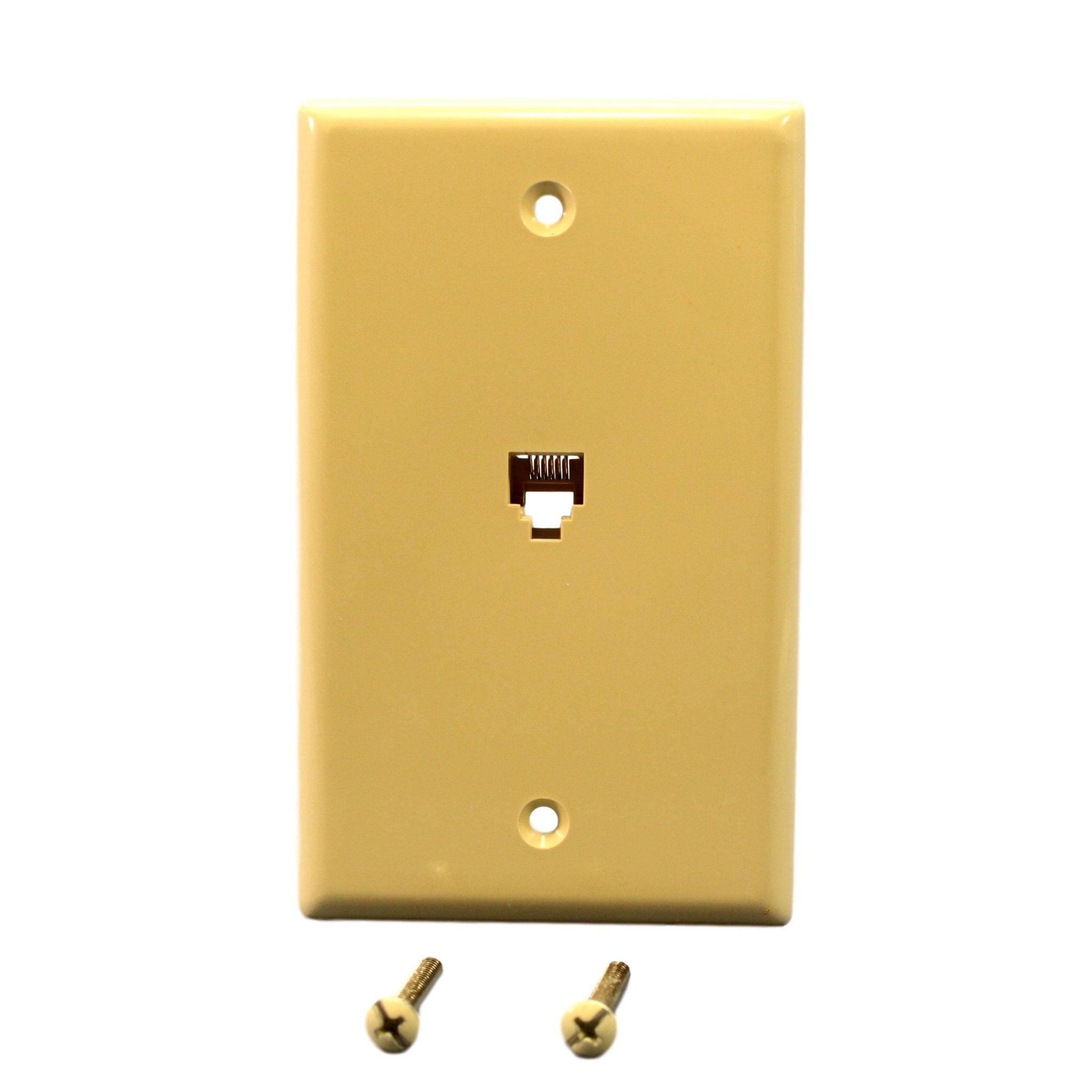 Cooper 35326V Ivory Six Wire Telephone Jack Wall Plate
