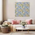 thumbnail image 5 of Lemon Tree Birds Wall Art Painting on Canvas, Green Botanical Blue Floral Canvas Art Home Prints Wall Art Framed Modern Artwork for Living Room Bedroom Wall Decor 8x8in, 5 of 9