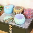 thumbnail image 3 of 5pcs Candy Tins Jars Colorful Flower Metal Tin with Lid Empty Round Metal Storage Tin Cans Jars Containers Travel Storage Tins,for Making Candles Candy Cookie Lip Balm DIY Cosmetics Ointment, 3 of 4