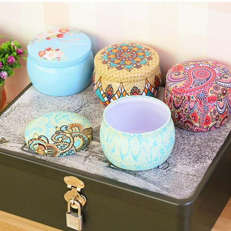 Round on sale storage tin