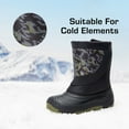thumbnail image 4 of DREAM PAIRS Kids Snow Boots Boys & Girls Winter Waterproof Mid-Calf Outdoor Warm Shoes Black/Army Camo Size 9, 4 of 6