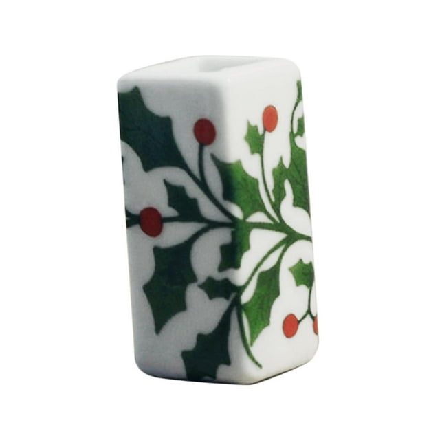 lionlar mini Dolls House Ceramic Chopstick storage box Green