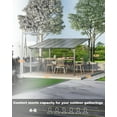 thumbnail image 6 of TROPOW Gazebos for Gardens,10'x 12' Lean to Gazebo, Hardtop Wall Pergola with Polycarbonate Roof, Aluminum Frame Mounted Gazebo for Lawn Patio Deck Yard and Party, 6 of 7