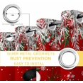 thumbnail image 4 of Fsddascl Red Christmas Blackout Curtains for Bedroom/Living Room, Thermal Insulated Kitchen Curtains, Snowman Xmas Tree Ball Elk Snowflake Grommet Darkening Window Treatment Drapes 27.5"x39"x2, 4 of 6