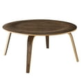 thumbnail image 2 of Modway 34" Square Modern Plywood Coffee Table in Walnut, 2 of 8