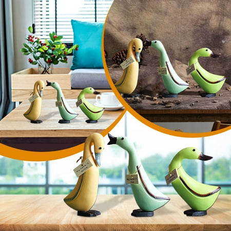 

WANYNG Wooden Set Of Three Ducks Home Aesthetics And Art Pendant Ornaments One Size