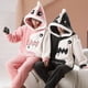 thumbnail image 3 of Conjunto de pijama con capucha para hombre y mujer, ropa de dormir gruesa con dibujos de dinosaurios, estilo coreano, holgada, para parejas, para invierno, 3 of 4