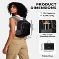 thumbnail image 4 of WATERFLY Unisex 15L Small Foldable Packable Outdoor Travel Camping Walking Nylon Backpacks Daypack,Black, 4 of 8