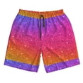 thumbnail image 2 of KLL Holiday Shiny Men's Casual Summer Beach Shorts Hawaiian Shorts with Pockets-3X-Large, 2 of 6
