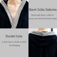 thumbnail image 3 of Artfasion Mens Long Bathrobe with Hood Warm Soft Shawl Collar Plush Spa Robe, 3 of 6
