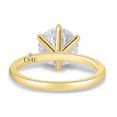 thumbnail image 5 of ESTE ORIGIN 2ct Round Solitaire Lab Grown Diamond Engagement Ring 18K Yellow Gold for Women US 8.5, 5 of 5