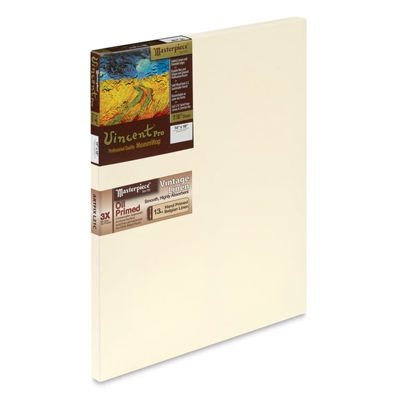 Masterpiece Vincent Pro Artfix Linen Canvas - 14" x 18", Oil Primed