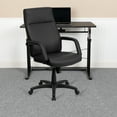 thumbnail image 2 of Flash Furniture High Back Black LeatherSoft Executive Swivel Ergonomic Office Chair with Memory Foam Padding and Arms, 2 of 13