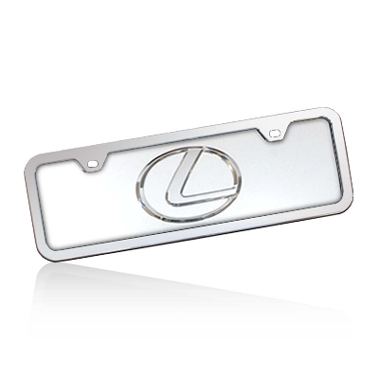 Lexus Logo Halfsize Chrome Steel License Plate Kit