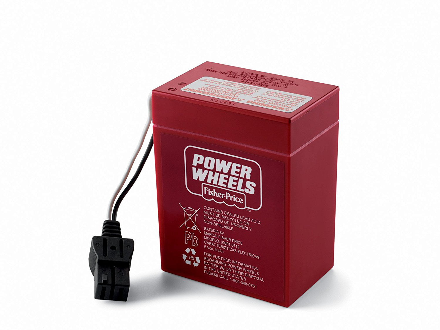 Power Wheels DPK45 Black Corvette Fisher Price Red 6 Volt Battery Genuine 