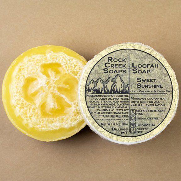 Rock Creek Soaps - Loofah Soap - Sweet Sunshine