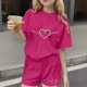 thumbnail image 1 of Conjuntos de blusas y camisas de cuello redondo y manga corta para niños Conjunto de dos piezas de blusas de cuello redondo y manga corta con estampado del Día de San Patricio para niños Niños poliést, 1 of 6