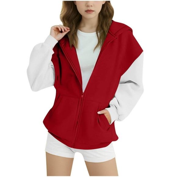 Fall/Winter Saving! HVOBTTY Girl's Casual Long Sleeve Sweatshirt, Children's Gradient Print Casual Sports Round Neck Long Sleeved Sweatshirt Top for Kids Wine, 12-13 Years