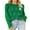 Green, variant on Ugly Christmas Sweater for Women Crew Neck Long Sleeve Cute Funny Holiday Chrismas Tree Print Cable Knit Pullover Sweater Alsol Lamesa