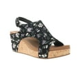 thumbnail image 2 of Corkys Womens Carley Floral Slingback Wedge  Casual Shoes, 2 of 5