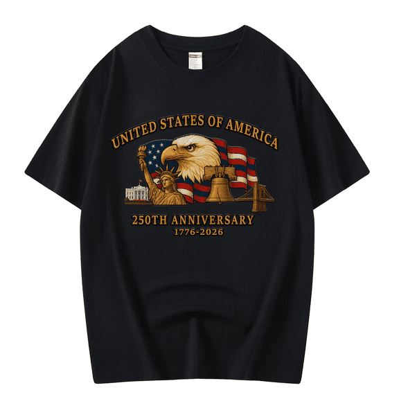 Usa 250th Anniversary Shirts for Celebrate 250th Anniversary of America 100% Cotton Patriotic Veteran Shirts XL