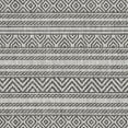 thumbnail image 3 of SAFAVIEH Courtyard Everette Geometric Striped Indoor/Outdoor Area Rug, 5'3" x 7'7", Black/Grey, 3 of 4