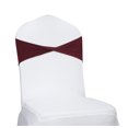 thumbnail image 3 of MDS Pack of 100 Spandex Chair Bow Sash Bands Ties Without Buckle for Wedding - Burgundy, 3 of 6