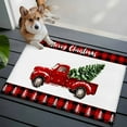 thumbnail image 5 of Red Truck Christmas Bathroom Rug Washable 2x3 Entryway Rug Non Slip Plaid Xmas Tree Snowflake Front Door Mat Low Pile Indoor Doormat Throw Floor Carpet for Kitchen Bedroom Entrance, 5 of 8