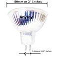 thumbnail image 2 of Anyray A1884Y (6)-Pack 50W MR16 EXN 12V Bombillas de Inundación Halógenas 12 Voltios 50 Vatios, 2 of 2