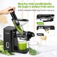 thumbnail image 3 of Máquina exprimidora de jugos Sangkee exprimidor de masticación lenta de doble ducto de alimentación, 3 of 7